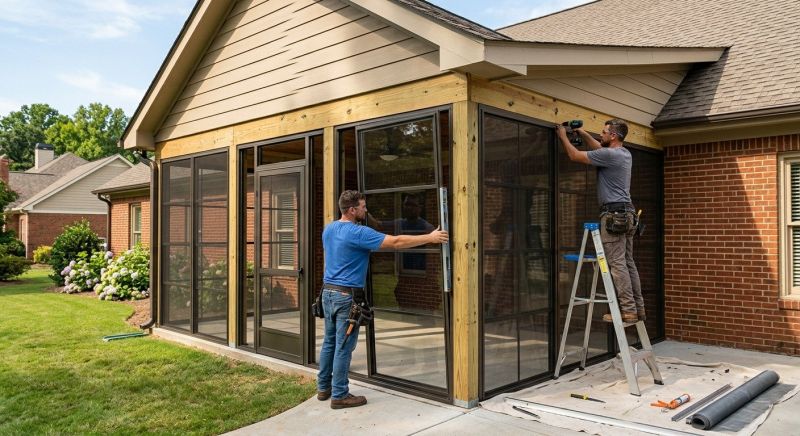 Enclosed Porch Construction in Charlotte, NC