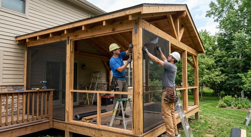 Porch Enclosure Installation in Austin, TX