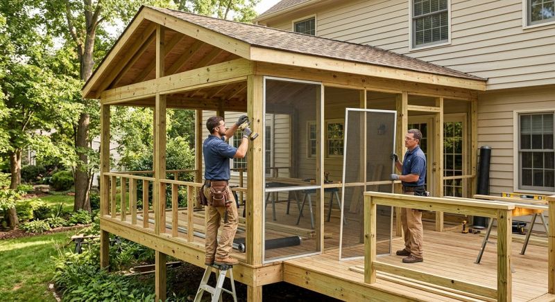 Porch Enclosure Installation in Knoxville, TN